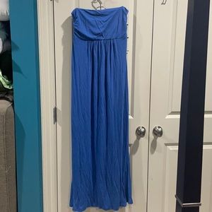 NWOT Blue Old Navy Tube Top Maternity Maxi Dress